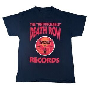 Death Row Records Unisex‎ T-Shirt Size Medium Blue The "Untouchable"